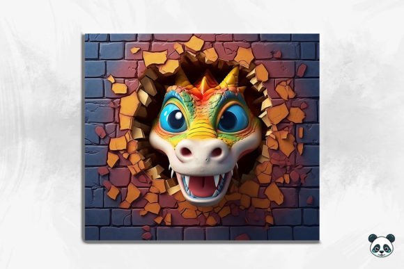 3D Dragon Cracked Hole Tumbler Wrap 11 Design