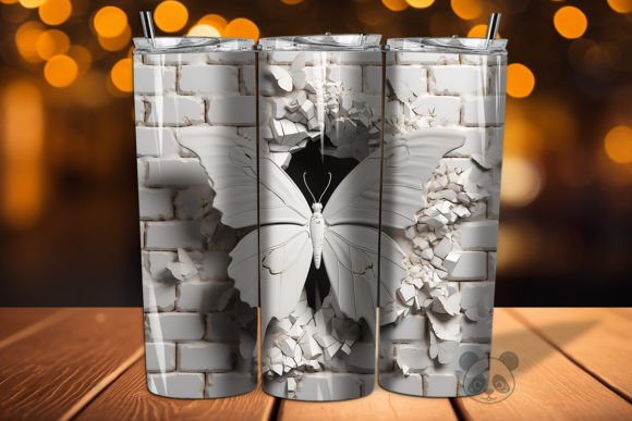 Butterfly Cracked Hole Tumbler Wrap 1 Design
