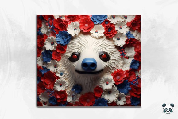 Creating Standout 4th of July Drinkware with the Patriotic Sloth 3D Tumbler Wrap 8