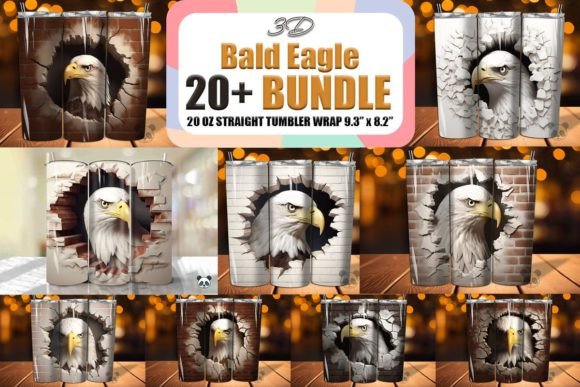 Elevate Your Sublimation Projects with the 3D Eagle Cracked Hole Tumbler Bundle