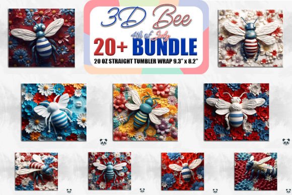 Elevating Summer Crafts with the 3D Patriotic Bee Straight Tumbler Bundle