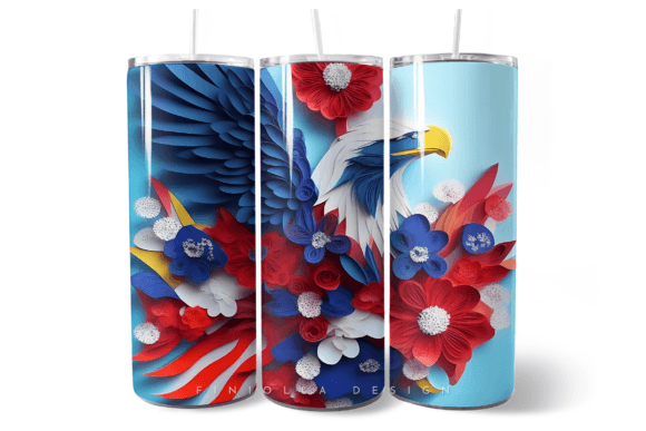 Mastering the 3D Patriotic Flower Eagle Tumbler Wrap 6 for Professional Sublimation Results