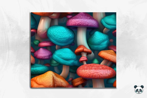 Mushroom 3D Seamless Pattern 3: A Creative Asset