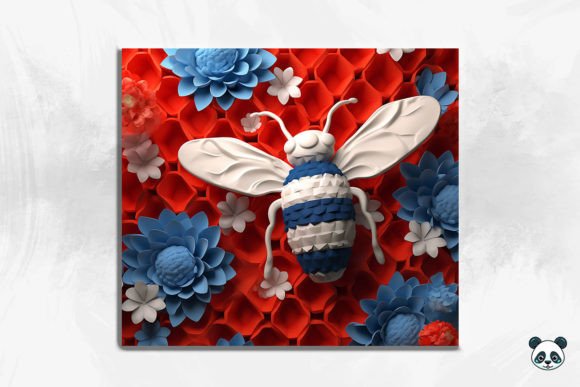 Patriotic Bee 3D Tumbler Wrap 11 Design Guide