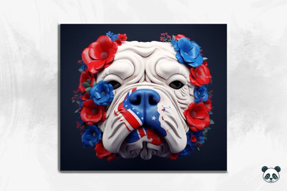 Patriotic Bulldog 3D Tumbler Wrap 2 Design Guide
