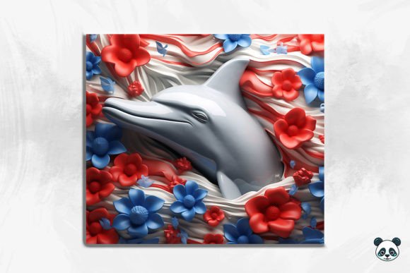 Patriotic Dolphin 3D Tumbler Wrap 10 Design Guide