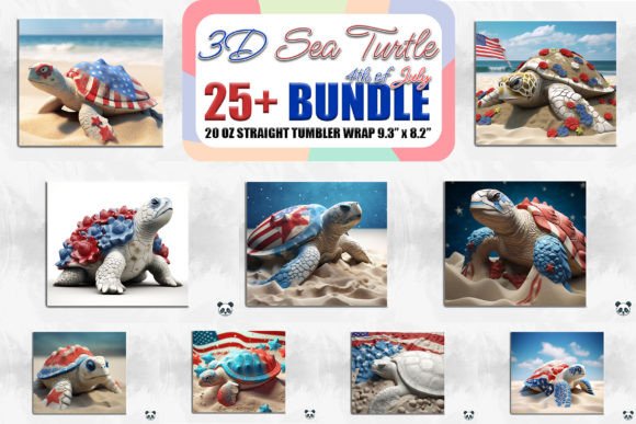 Patriotic Sea Turtle 3D Tumbler Bundle Guide