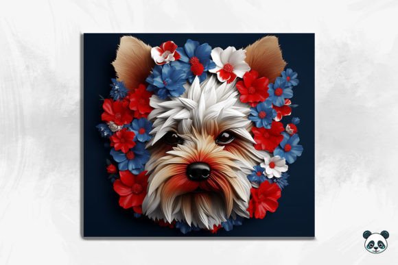 Strategic Branding with the 3D Patriotic Yorkshire Terrier Tumbler Design