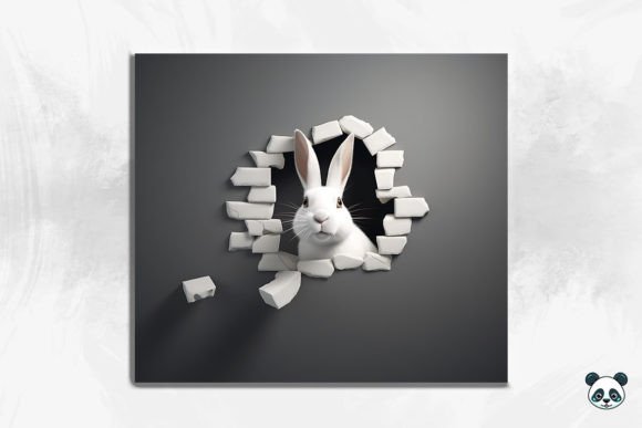Strategic Branding with the Rabbit 3D Cracked Hole Tumbler Wrap 4 Design