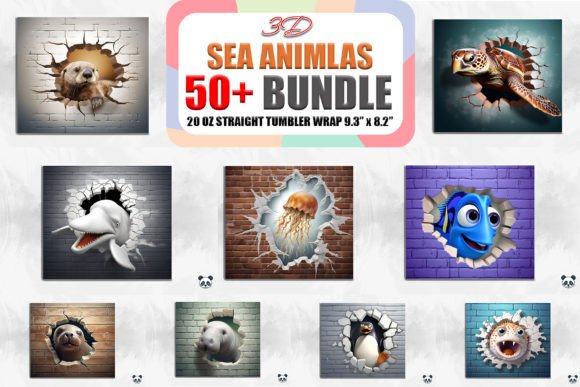 Unlocking Oceanic Creativity with the Sea Animals Cracked Hole Tumbler Bundle